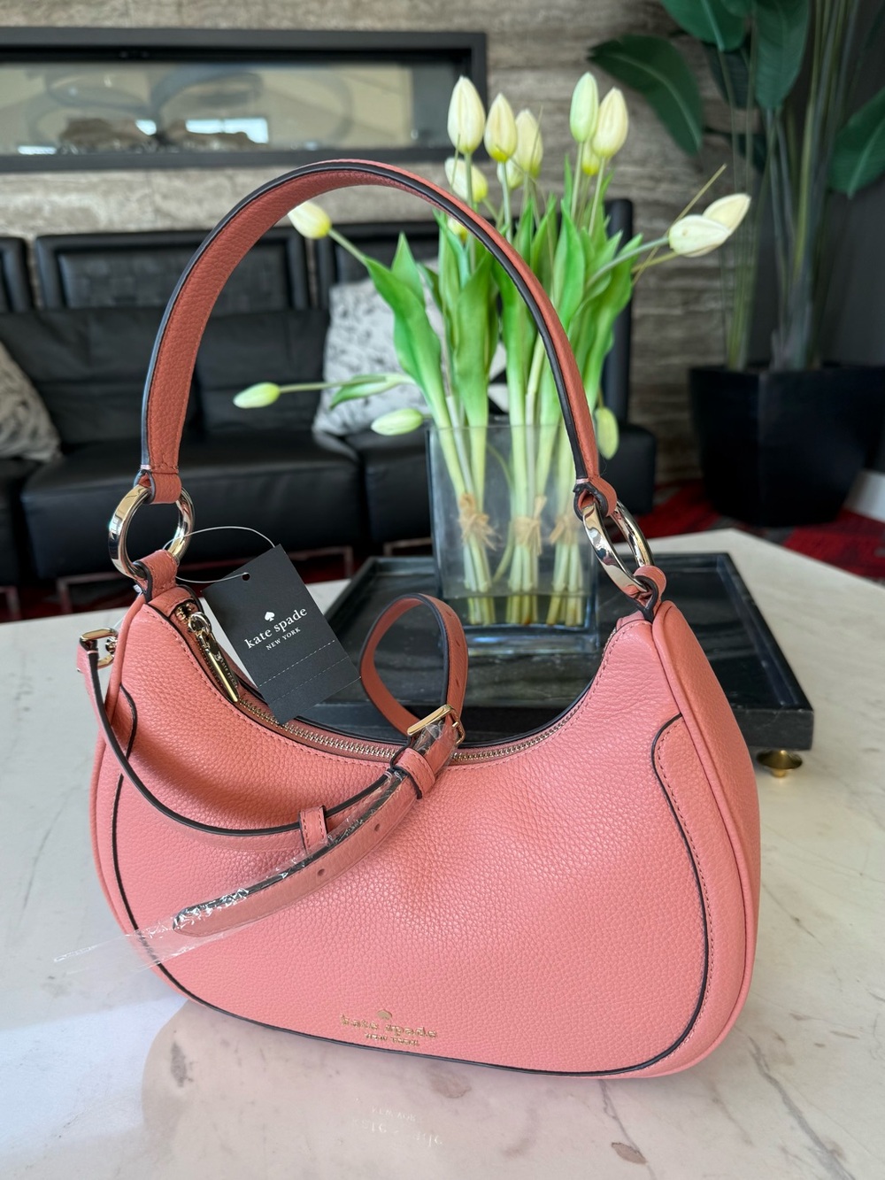 New Kate Spade Leila Pebbled Leather Shoulder Bag - Picture 7 of 16